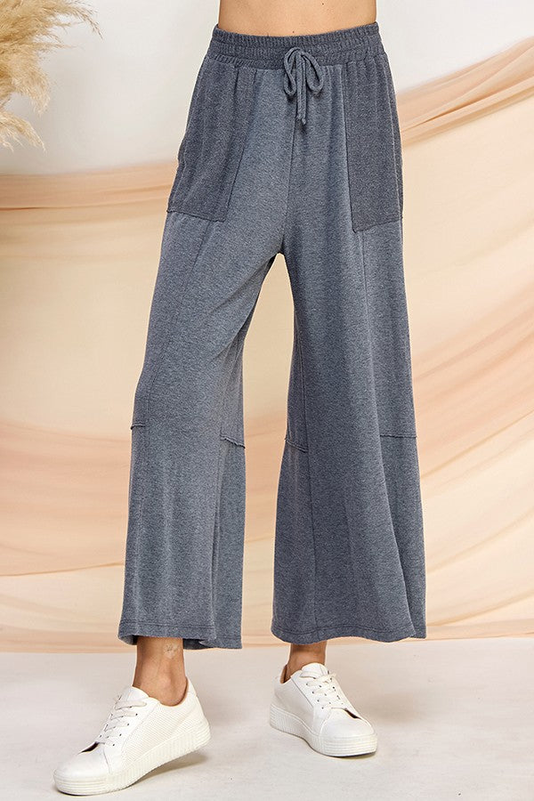 Curvy Soft Front Pocket Drawstring Lounge Pants