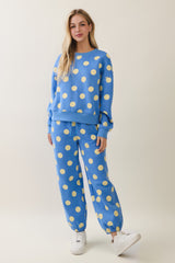 Blue/Yellow Polka Dot Lounge Pants