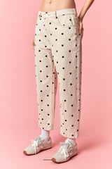 Black and Ivory Polka Dot Pants