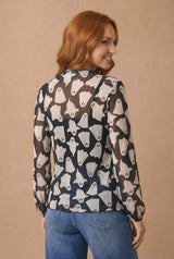 Halloween Ghost Merrow Hem Mesh Top