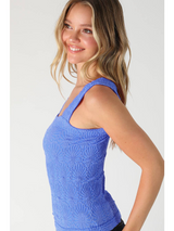 Lace Textured Square Top Tank