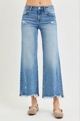 Banks Mid Rise Fray Hem Jeans