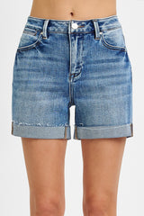 Curvy Julietta High Rise Cuffed Shorts