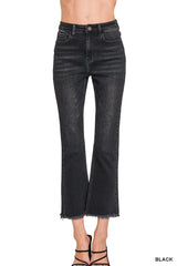 Erica's Black High Rise Straight Crop Jeans