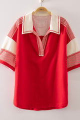 Oversized Half Sleeve Casual Knit Top