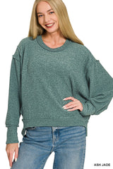 Brushed Melange Hacci Oversized Sweater