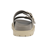 Franci's Dual Strap Gold Buckle Sandals