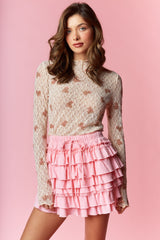 Teddy Bear Lace Sheer Top