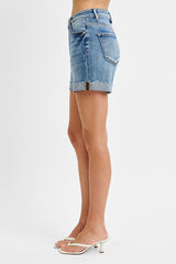 Curvy Julietta High Rise Cuffed Shorts