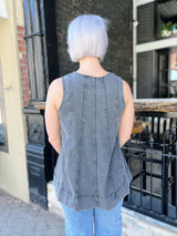 Poly Sleeveless Textured Top