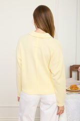 Exposed Seam Long Sleeve Collared Shirt