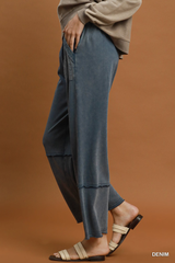 Terry Mineral Wash Wide Pants