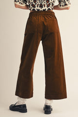 Brown Wide Leg Corduroy Pant