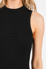 Black Knit Sleeveless Top