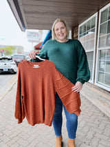 Curvy Balloon Sleeve Sweater