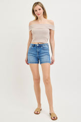 Leo's Leo's High Rise Cuffed Shorts