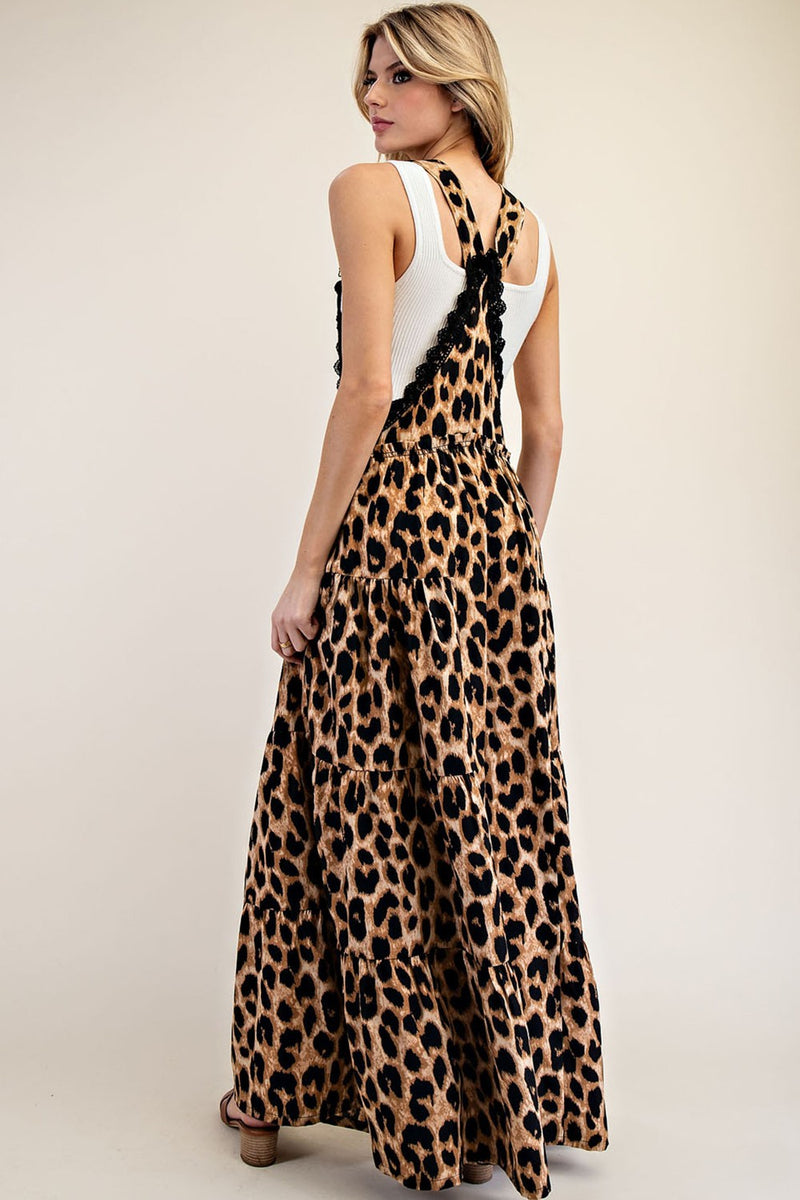 Cheetah Print Wide Leg Jumpsuit
