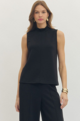 Black Modal Sleeveless Top
