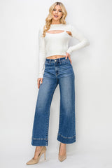 Vivienne's High Rise Crop Wide Leg Jeans
