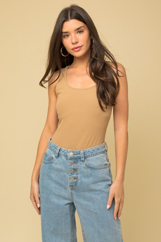 Basic Scoop Neck Tank Bodysuit