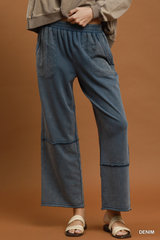 Terry Mineral Wash Wide Pants