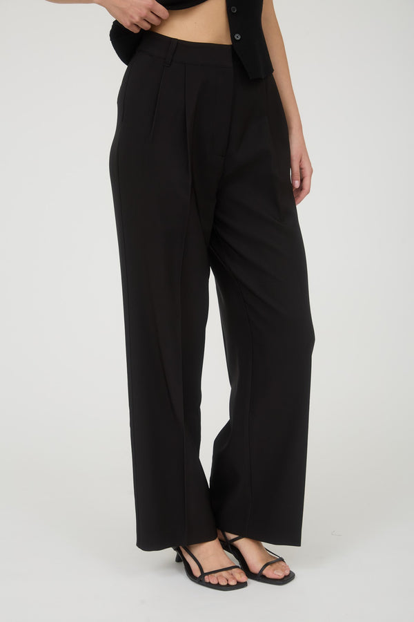 High Waisted Pleated Wide Leg Dress Pants