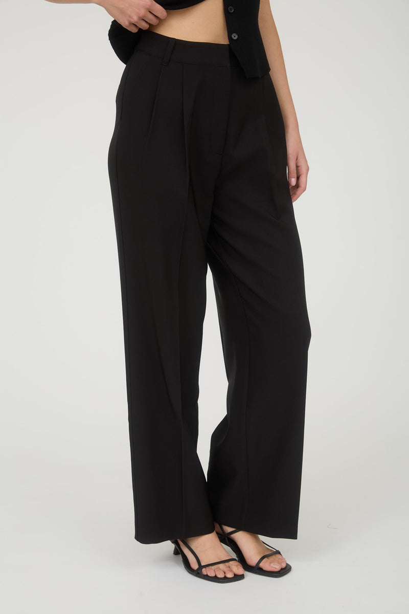 High Waisted Pleated Wide Leg Dress Pants