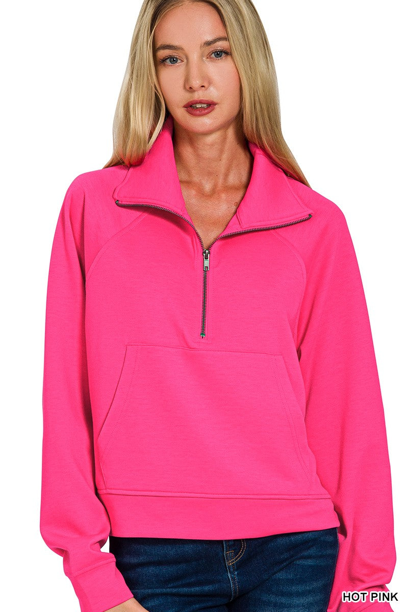 Scuba Half Zip Pullover with Pocket