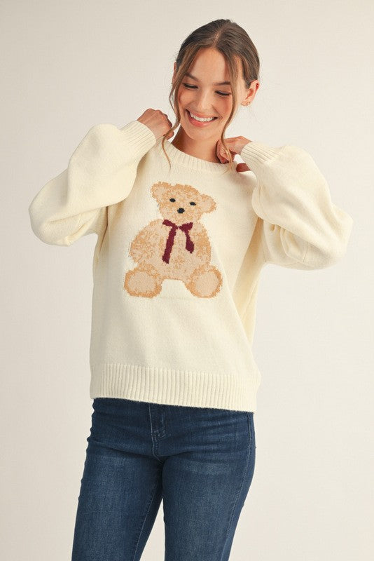 Ivory Teddy Bear Sweater