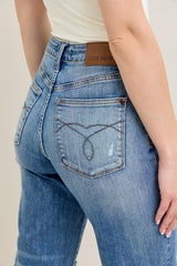 Harmony Distressed Wide Leg Denim
