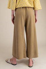 Ankle Olive Mineral Wash Terry Pants