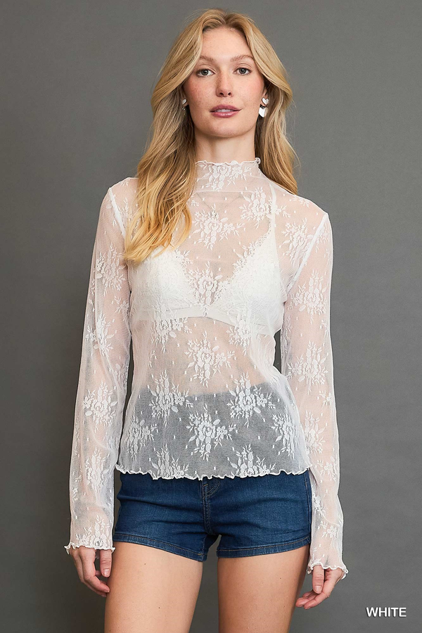 Floral Lace Layering Top