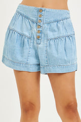 Josie's Shirred Detailed Shorts