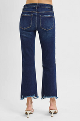Teagan's High Rise Crop Straight Slim Jeans