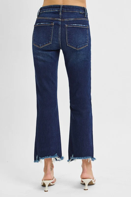 Teagan's High Rise Crop Straight Slim Jeans