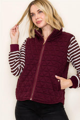 Polar Collar Zip Front Quilted Vest