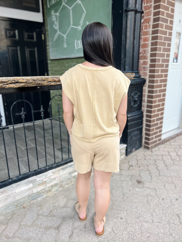 Cotton Poly Sleeveless Crop Tank