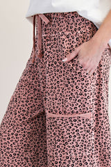 Antique Rose Cheetah Print Knit Pant