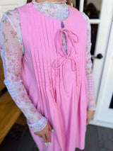 Front Tie Pleated Dress