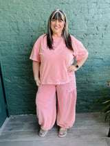 Curvy Short Sleeve and Adjustable Pant Set