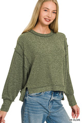 Brushed Melange Hacci Oversized Sweater