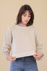 Chunky Knit Exposed Seam Sweater