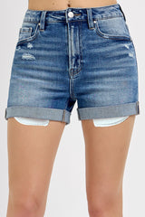 Elisabeth's High Rise Peekaboo Lined Shorts