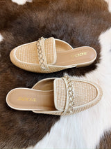 Cala's Rattan Tan Mules