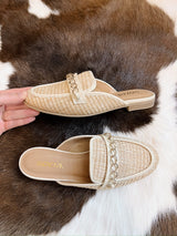 Cala's Rattan Tan Mules