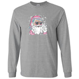 Gray Disco Santa Long Sleeve Tee