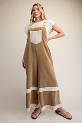 Olive Mineral Washed Terry Knit Overall