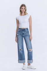 Claudia Cropped Wide Leg Jeans