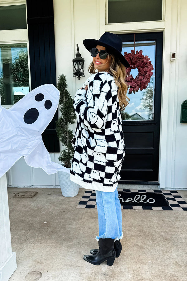Black & White Halloween Cloud Cardigan