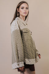 Quilted Floral Button Down Shacket